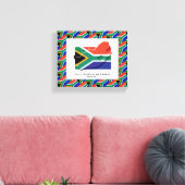 Anpassbares Foto | Patriotisch | SÜDAFRIKA FLAG Leinwanddruck (Insitu (Wohnzimmer))