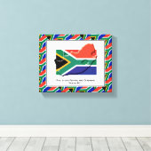 Anpassbares Foto | Patriotisch | SÜDAFRIKA FLAG Leinwanddruck (Insitu (Holzboden))