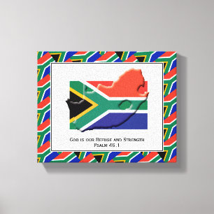 Anpassbares Foto Patriotisch SÜDAFRIKA FLAG Leinwanddruck