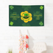 Anpassbares Frohes St. Patrick's Day Event Grün B Banner (Insitu)