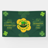 Anpassbares Frohes St. Patrick's Day Event Grün B Banner (Horizontal)