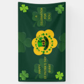 Anpassbares Frohes St. Patrick's Day Event Grün B Banner (Vertikal)