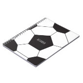 Anpassbares Fußballballı-Notebook Notizblock (Linke Seite)