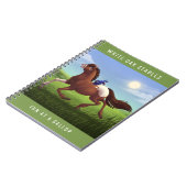 Anpassbares galoppierendes Appaloosa-Pferd Notizblock (Linke Seite)