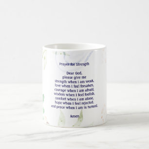 Anpassbares Gebet für Stärke farbenfroh Kaffeetasse