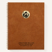 Anpassbares Gold Logo-Notebook für Anwälte Notizblock (Vorderseite)