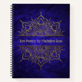 Anpassbares Gold Mandala Poetry Journal Notizblock