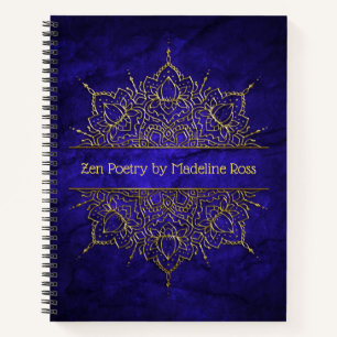 Anpassbares Gold Mandala Poetry Journal Notizblock