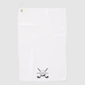 Anpassbares Golfhandtuch mit Namen und Logo (Vorderseite)