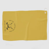 Anpassbares Golfhandtuch mit Text und Logo (Horizontal)
