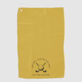 Anpassbares Golfhandtuch mit Text und Logo (Vorderseite)