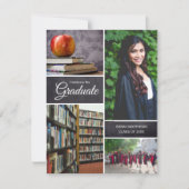 Anpassbares Graduate Foto Collage Class Party Einladung (Vorderseite)