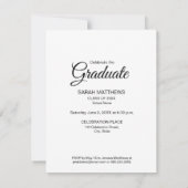 Anpassbares Graduate Foto Collage Class Party Einladung (Rückseite)
