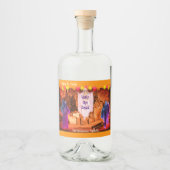 Anpassbares Halloween-Party "Weck the Dead" Alkoholflaschenetikett (Vorderseite)