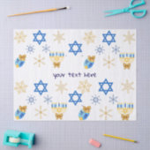 Anpassbares Hanukkah-Winter-Tissue-Papier Seidenpapier (Basteln)
