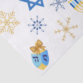 Anpassbares Hanukkah-Winter-Tissue-Papier Seidenpapier (Detail)