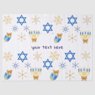 Anpassbares Hanukkah-Winter-Tissue-Papier Seidenpapier