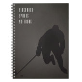 Anpassbares Hockey-Notebook Notizblock (Vorderseite)