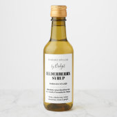 Anpassbares Holunder-Sirup-Label ZEB_01trA Weinetikett (Vorderseite)