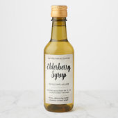 Anpassbares Holunder-Sirup-Label ZEB_02 Weinetikett (Vorderseite)