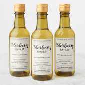 Anpassbares Holunder-Sirup-Label ZEB_03a Weinetikett (Flaschen)