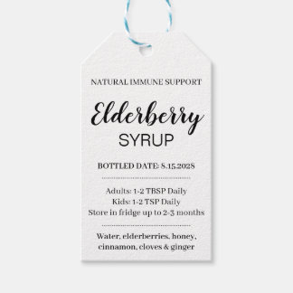 Anpassbares Holunder-Sirup-Label ZEB_03b Geschenkanhänger