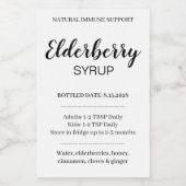 Anpassbares Holunder-Sirup-Label ZEB_03b Weinetikett (Einzelnes Label)