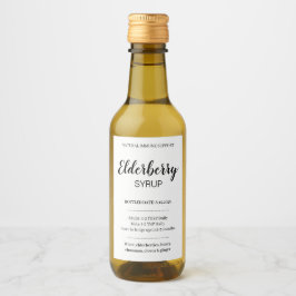 Anpassbares Holunder-Sirup-Label ZEB_03b Weinetikett