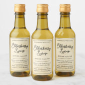 Anpassbares Holunder-Sirup-Label ZEB_05a Weinetikett (Flaschen)