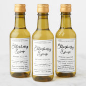Anpassbares Holunder-Sirup-Label ZEB_05b Weinetikett (Flaschen)