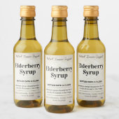 Anpassbares Holunder-Sirup-Label ZEB_06b Weinetikett (Flaschen)