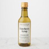 Anpassbares Holunder-Sirup-Label ZEB_06b Weinetikett (Vorderseite)