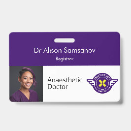 Anpassbares ID-Abzeichen mit Foto Ausweis