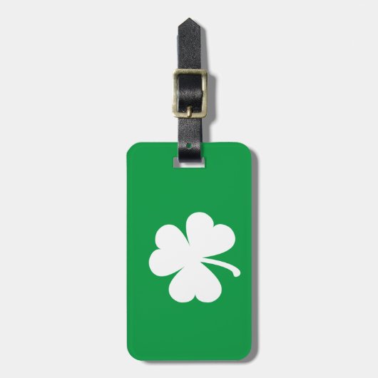 Anpassbares irisches Kleeblatt Gepäckanhänger (Vorderseite vertikal)