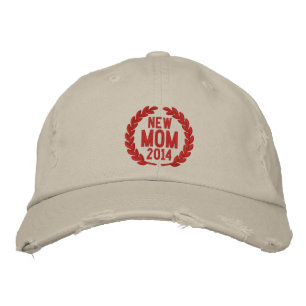 Anpassbares JAHR für Junge Mutter Laurels Sticker Bestickte Baseballkappe