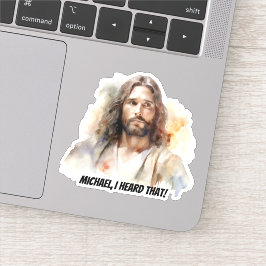 Anpassbares Jesus-Portrait - Ich habe gehört, dass Aufkleber