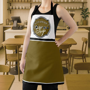 Anpassbares Kaffeehaus-Logo für Zuhause/Gewerbe Schürze