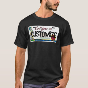 Anpassbares kalifornisches Nummernschild Shirt