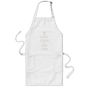 Anpassbares Keep Calm Braut-Design Lange Schürze