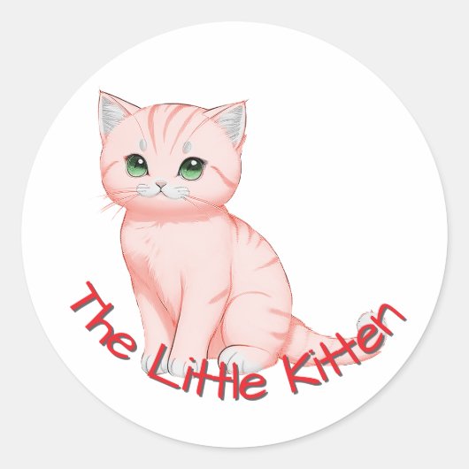 Anpassbares Kinderzimmer Runder Aufkleber (Vorderseite)