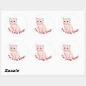 Anpassbares Kinderzimmer Runder Aufkleber (Blatt)