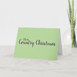 Anpassbares Land-Weihnachten Grün Karte