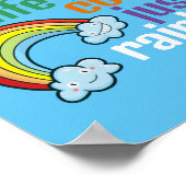 Anpassbares Leben wie Regenbogen Poster (Ecke)