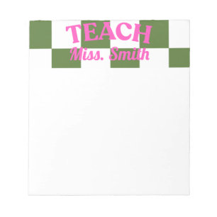Anpassbares Lehrer-Post-it Notizblock