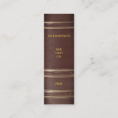 (Anpassbares) Lesezeichen für Bookwürmer Mini Visitenkarte (Rückseite)