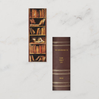 (Anpassbares) Lesezeichen für Bookwürmer Mini Visitenkarte