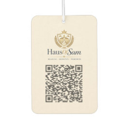 Anpassbares Logo und QR-Code Soft Warm Elfenbein Autolufterfrischer