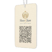 Anpassbares Logo und QR-Code Soft Warm Elfenbein Autolufterfrischer (Links)