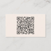 Anpassbares Logo und QR-Code Soft Warm Ivory  Visitenkarte (Rückseite)