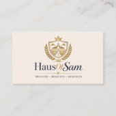 Anpassbares Logo und QR-Code Soft Warm Ivory  Visitenkarte (Vorderseite)
